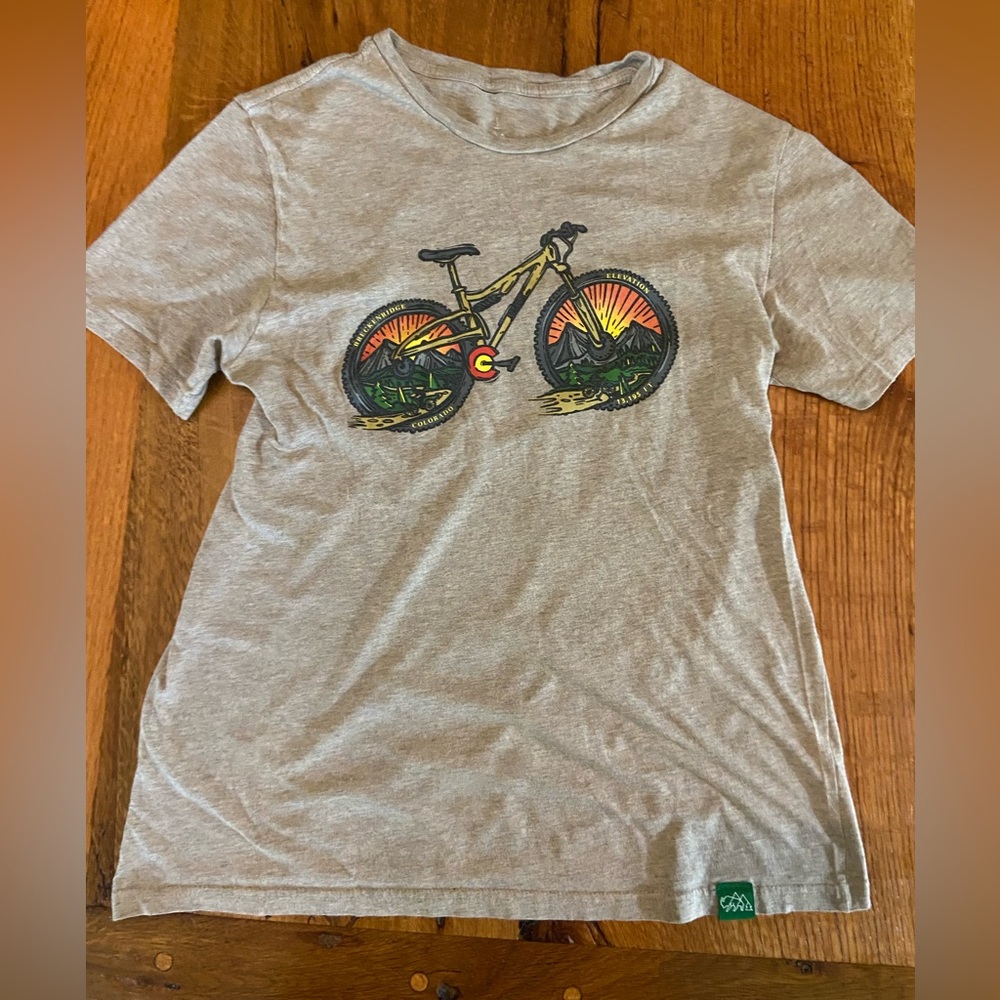 Wild Tribute 4 The Parks Breckinridge Colorado Mountain Bike Tee Shirt, Sz Small